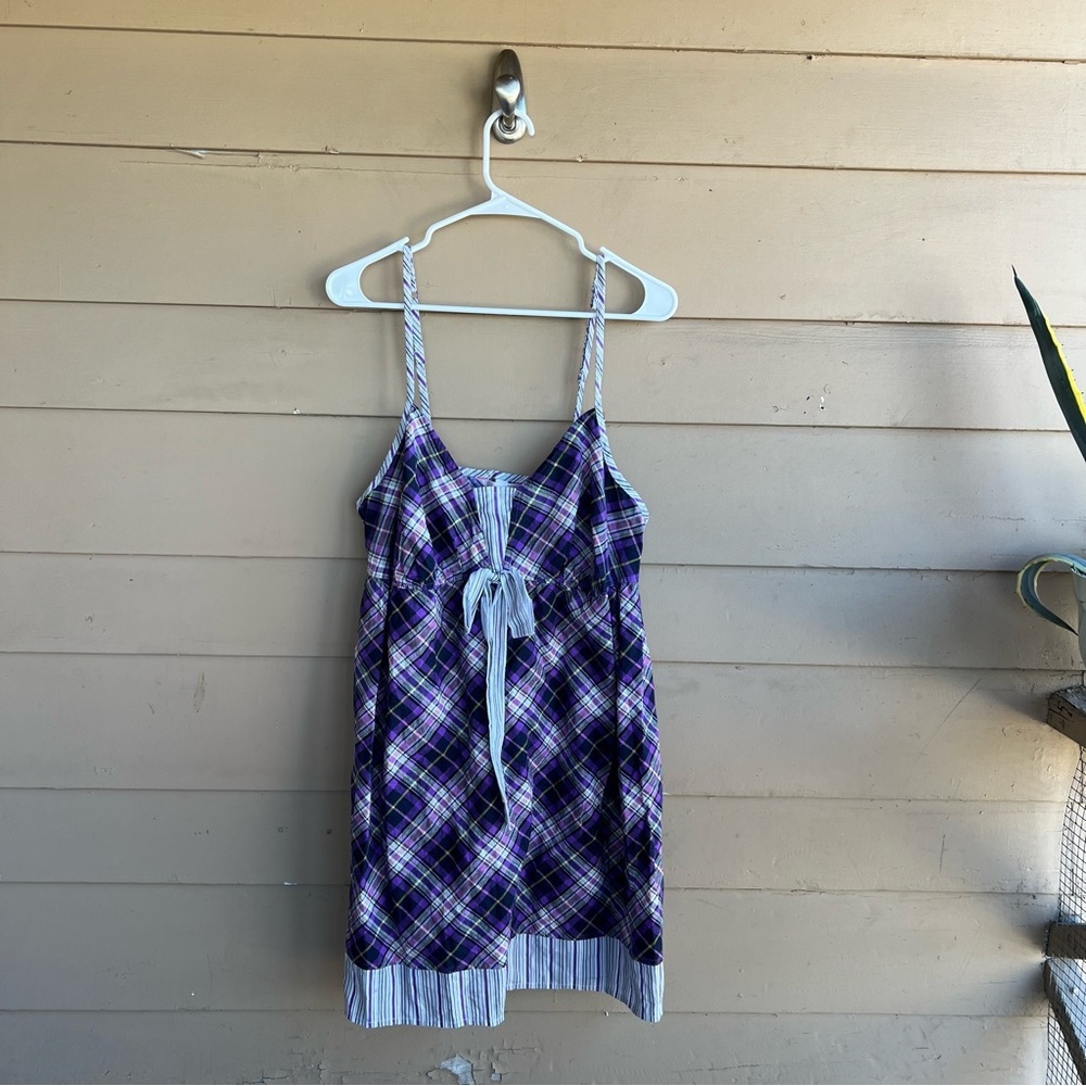Cacique purple plaid slip dress - Size 14/16
